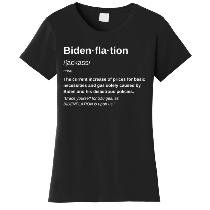 Funny Definition BidenFlation The Cost Of Voting Disaster Women's T-Shirt