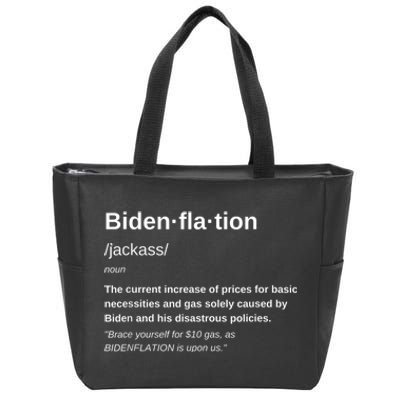 Funny Definition BidenFlation The Cost Of Voting Disaster Zip Tote Bag