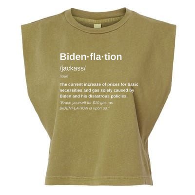 Funny Definition BidenFlation The Cost Of Voting Disaster Garment-Dyed Women's Muscle Tee