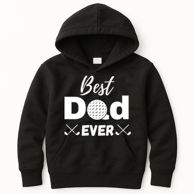 Father's Day Best Dad Golf Clubs Golf Balls Fathers Gift For Dad Kids Hoodie
