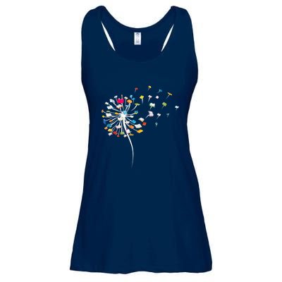 Funny Dandelion Books Gift For Reading Lover Ladies Essential Flowy Tank