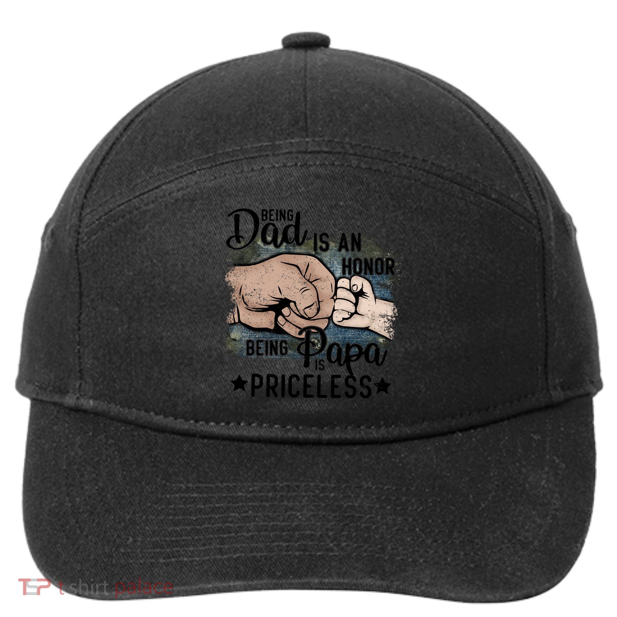 Father's Day Being Dad Is An Honor Being Papa Is Priceless 7-Panel Snapback Hat