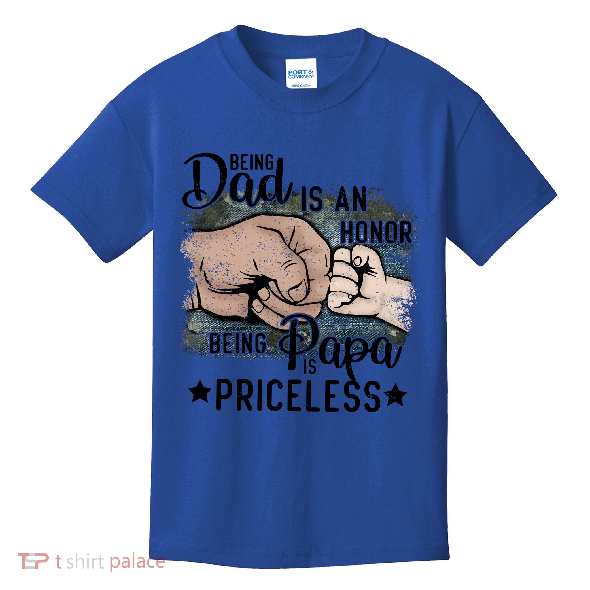 Father's Day Being Dad Is An Honor Being Papa Is Priceless Kids T-Shirt