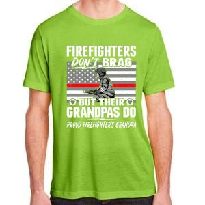 Firefighters Dont Brag Proud Firefighter Grandpa Funny Gift Adult ChromaSoft Performance T-Shirt