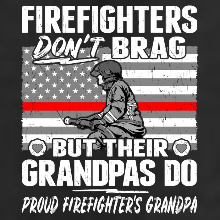 Firefighters Dont Brag Proud Firefighter Grandpa Funny Gift 7 Panel Mesh Trucker Snapback Hat
