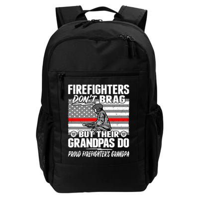Firefighters Dont Brag Proud Firefighter Grandpa Funny Gift Backpack
