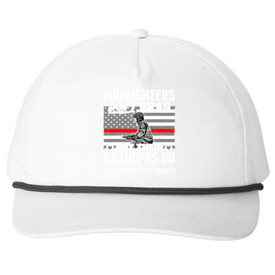 Firefighters Dont Brag Proud Firefighter Grandpa Funny Gift Snapback Five-Panel Rope Hat