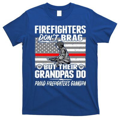Firefighters Dont Brag Proud Firefighter Grandpa Funny Gift T-Shirt