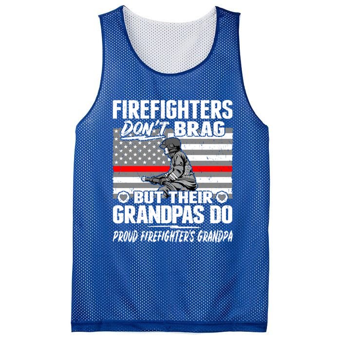 Firefighters Dont Brag Proud Firefighter Grandpa Funny Gift Mesh Reversible Basketball Jersey Tank