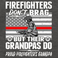Firefighters Dont Brag Proud Firefighter Grandpa Funny Gift Vector Backpack