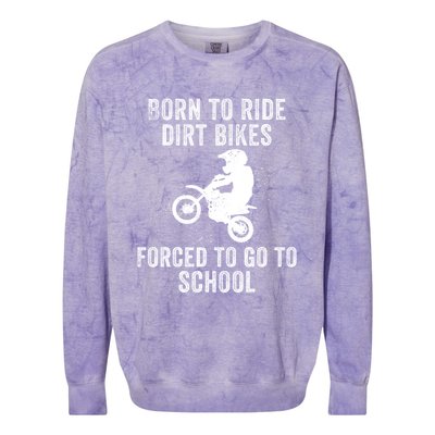 Funny Dirt Bike Art For Motocross Dirt Bike Rider Colorblast Crewneck Sweatshirt