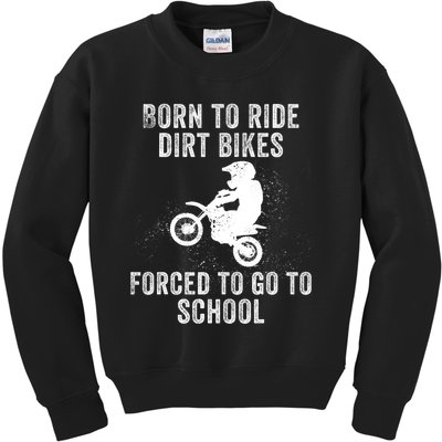 Funny Dirt Bike Art For Motocross Dirt Bike Rider Kids Sweatshirt