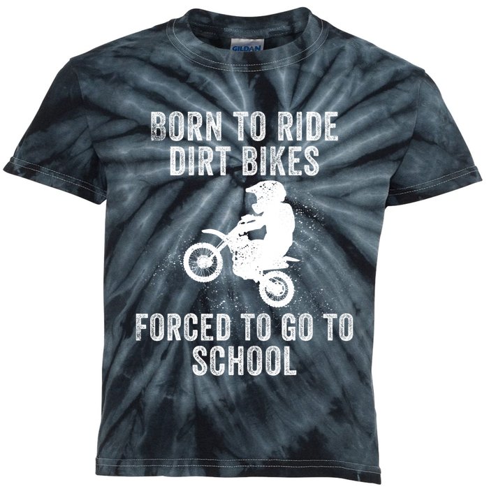 Funny Dirt Bike Art For Motocross Dirt Bike Rider Kids Tie-Dye T-Shirt