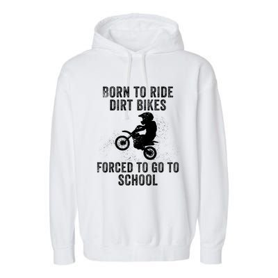 Funny Dirt Bike Art For Motocross Dirt Bike Rider Garment-Dyed Fleece Hoodie