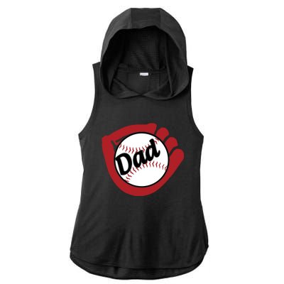 Father's Day Baseball Dad Sport Lover Cute Gift Ladies PosiCharge Tri-Blend Wicking Draft Hoodie Tank