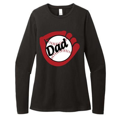 Father's Day Baseball Dad Sport Lover Cute Gift Womens CVC Long Sleeve Shirt