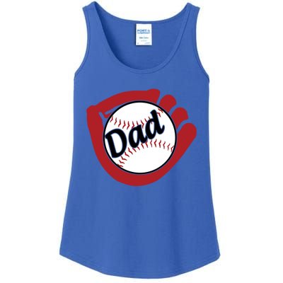 Father's Day Baseball Dad Sport Lover Cute Gift Ladies Essential Tank