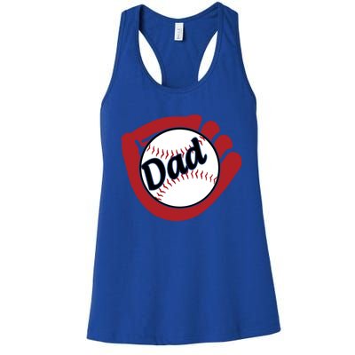 Father's Day Baseball Dad Sport Lover Cute Gift Women's Racerback Tank