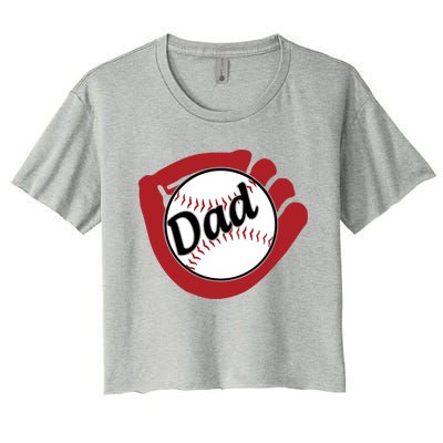 Father's Day Baseball Dad Sport Lover Cute Gift Women's Crop Top Tee