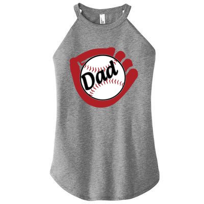 Father's Day Baseball Dad Sport Lover Cute Gift Women’s Perfect Tri Rocker Tank