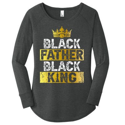 Fathers Day Black Father Black King African American Dad Women's Perfect Tri Tunic Long Sleeve Shirt