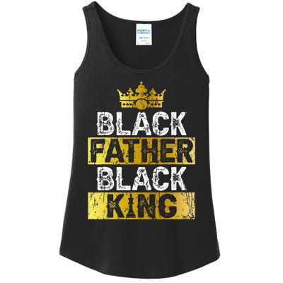 Fathers Day Black Father Black King African American Dad Ladies Essential Tank