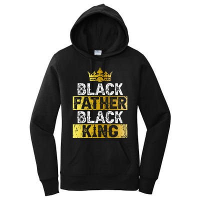 Fathers Day Black Father Black King African American Dad Women's Pullover Hoodie