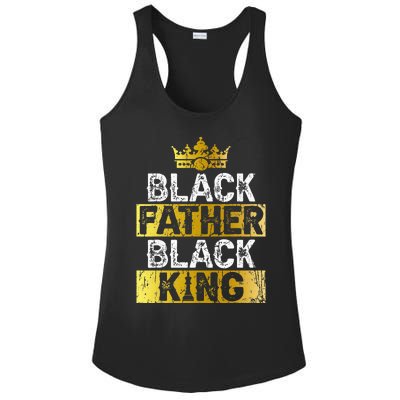 Fathers Day Black Father Black King African American Dad Ladies PosiCharge Competitor Racerback Tank