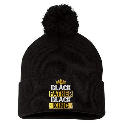 Fathers Day Black Father Black King African American Dad Pom Pom 12in Knit Beanie