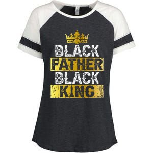 Fathers Day Black Father Black King African American Dad Enza Ladies Jersey Colorblock Tee