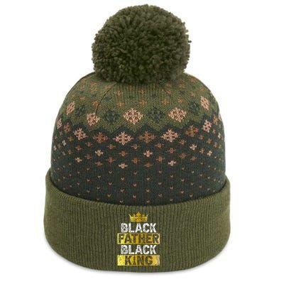 Fathers Day Black Father Black King African American Dad The Baniff Cuffed Pom Beanie