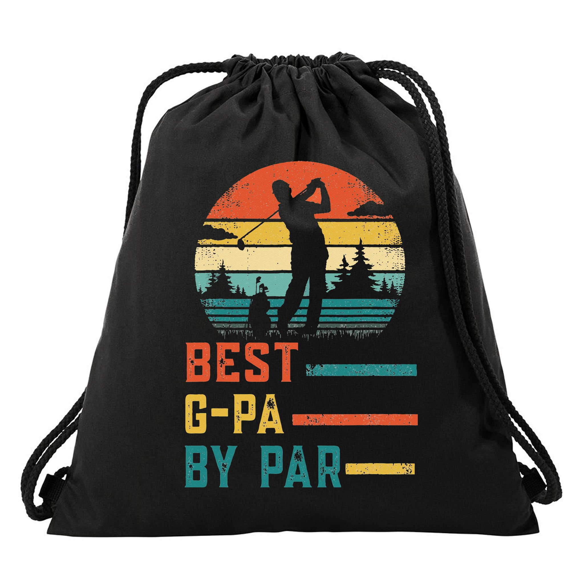 Father's Day Best G-Pa By Par Golf Gifts For Dad Grandpa Drawstring Bag