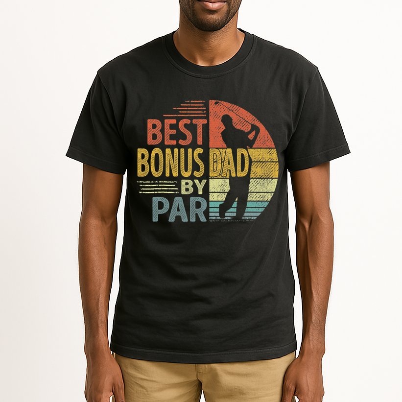 Father's Day Best Bonus Dad By Par Golf Gifts For Dad Tall T-Shirt