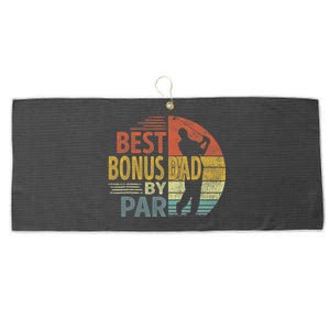 Father's Day Best Bonus Dad By Par Golf Gifts For Dad Large Microfiber Waffle Golf Towel