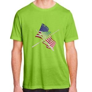 Father's Day Billiards Usa Flag Pool Player Gift For Dad Adult ChromaSoft Performance T-Shirt