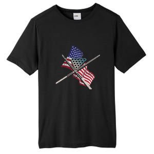 Father's Day Billiards Usa Flag Pool Player Gift For Dad Tall Fusion ChromaSoft Performance T-Shirt