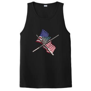 Father's Day Billiards Usa Flag Pool Player Gift For Dad PosiCharge Competitor Tank