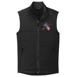 Father's Day Billiards Usa Flag Pool Player Gift For Dad Collective Smooth Fleece Vest