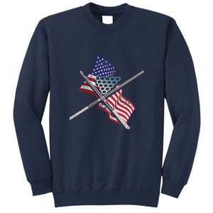 Father's Day Billiards Usa Flag Pool Player Gift For Dad Sweatshirt