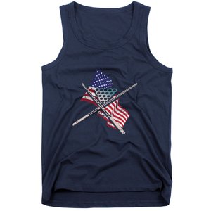 Father's Day Billiards Usa Flag Pool Player Gift For Dad Tank Top