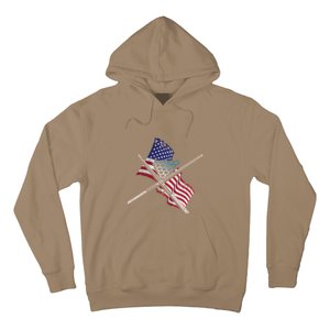 Father's Day Billiards Usa Flag Pool Player Gift For Dad Hoodie