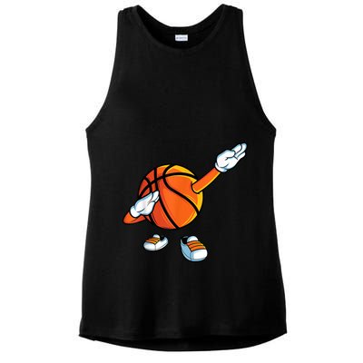 Funny Dabbing Basketball Dancing Ball Game In Shoes For Ladies PosiCharge Tri-Blend Wicking Tank