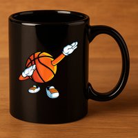 Funny Dabbing Basketball Dancing Ball Game In Shoes For 11oz C Handle Ceramic Mug