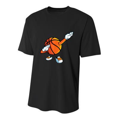 Funny Dabbing Basketball Dancing Ball Game In Shoes For Youth Performance Sprint T-Shirt