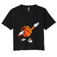 Funny Dabbing Basketball Dancing Ball Game In Shoes For Crop Top