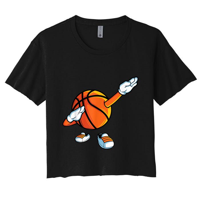 Funny Dabbing Basketball Dancing Ball Game In Shoes For Crop Top