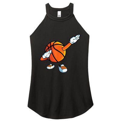 Funny Dabbing Basketball Dancing Ball Game In Shoes For Women's Perfect Tri Rocker Tank