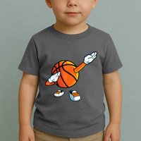 Funny Dabbing Basketball Dancing Ball Game In Shoes For Toddler T-Shirt