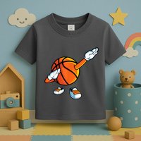 Funny Dabbing Basketball Dancing Ball Game In Shoes For Toddler T-Shirt