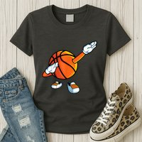 Funny Dabbing Basketball Dancing Ball Game In Shoes For Womens T-Shirt